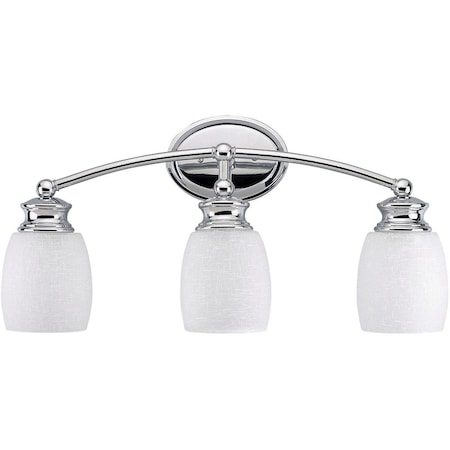 Home Impressions Palms 3-Bulb Chrome Vanity Bath Light Bar IVL257A03CH